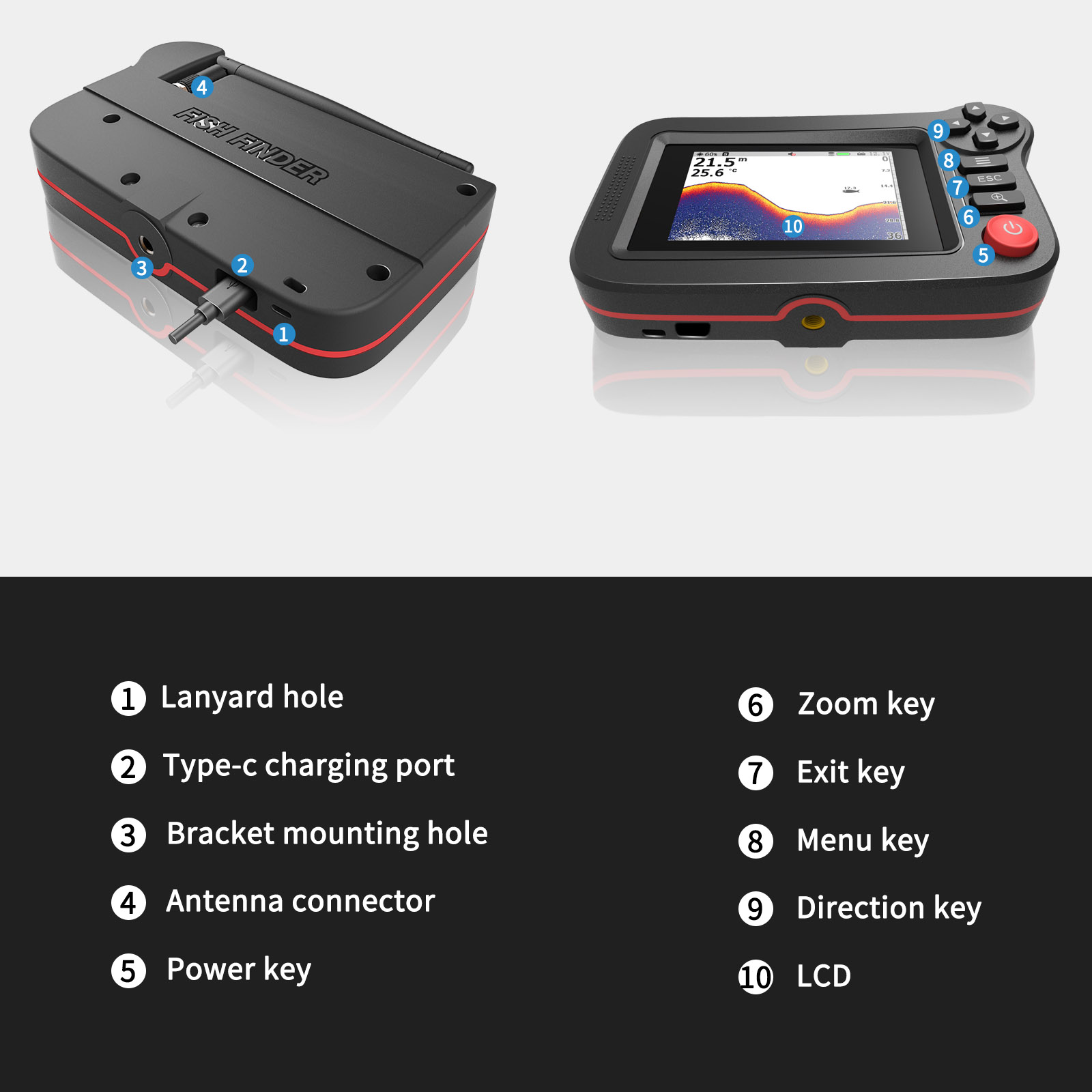 FindFish 200M Portable Fish Fi - đánh giá và giá Fishing Depth Finder